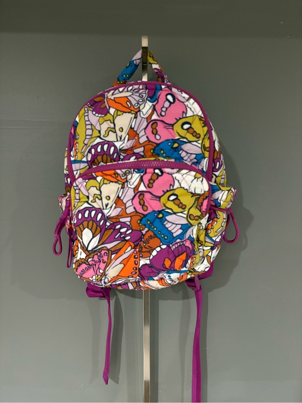 Kids Butterfly Print Backpack - Purple/Pink